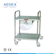 AG-SS042C metal marco dos capas hospital médico acero emergencia carretilla